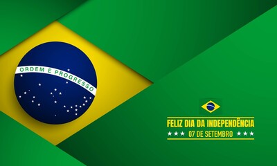 Brazil Independence Day Background. - obrazy, fototapety, plakaty