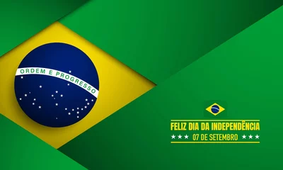 Fotobehang Brazil Independence Day Background. © Be Pro