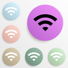 radio sign badge color set. Simple glyph, flat vector of web icons for ui and ux, website or mobile application