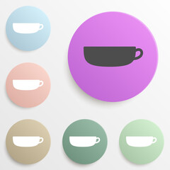 cup of coffee badge color set. Simple glyph, flat vector of web icons for ui and ux, website or mobile application