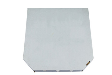 White pizza box isolated on white background