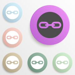 Obraz premium sign of attach in round badge color set. Simple glyph, flat vector of web icons for ui and ux, website or mobile application