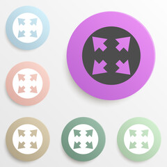 open sign badge color set. Simple glyph, flat vector of web icons for ui and ux, website or mobile application