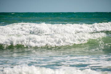 Waves of the Black Sea on a clear day