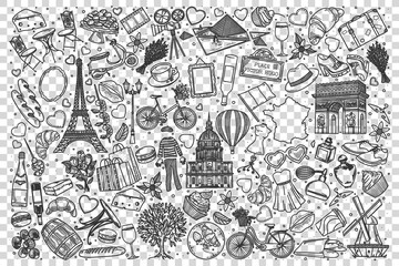 France doodle set © drawlab19