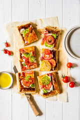 Puff Pastry, Cheese and Fresh Tomato Tart