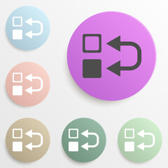 inversion sign badge color set. Simple glyph, flat vector of web icons for ui and ux, website or mobile application