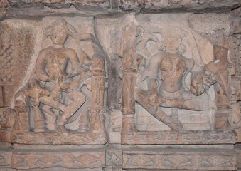Ruined exterior of Sas Bahu Temple