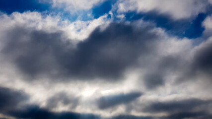 Background of dark clouds before a thunderstorm.