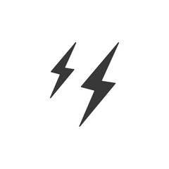 Lightning. Isolated icon. Weather glyph vector illustration