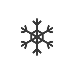 Snowflake. Isolated icon. Weather glyph vector illustration