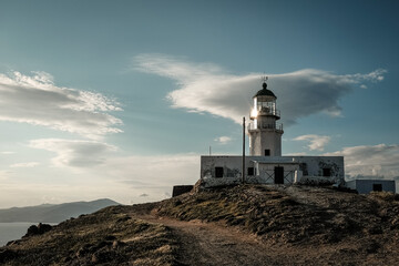 Fototapeta na wymiar Lighthouse in Mykonos