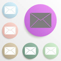 Mail badge color set. Simple glyph, flat vector of web icons for ui and ux, website or mobile application