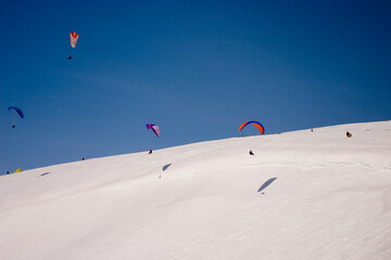 paragliding in the mountains