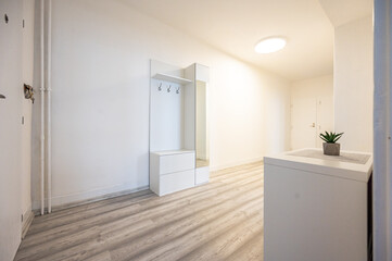 Empty room in an appartment. Hallway in a flat.