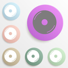 disc web badge color set. Simple glyph, flat vector of web icons for ui and ux, website or mobile application