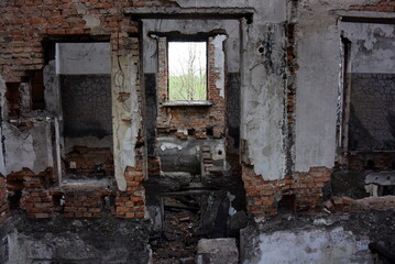 Fototapeta na wymiar abandoned architecture Russia Vorkuta city