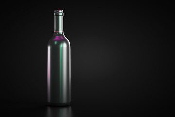 A bottle of expensive exclusive wine. Dark background.