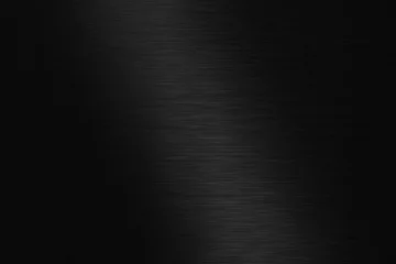 Fototapeten Polished black metal background. Striped abstract texture © spaxiax