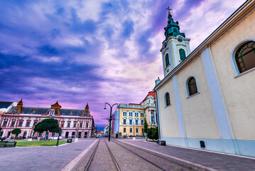 Fototapeta na wymiar Oradea, Transylvania - Medieval downtown in western Romania