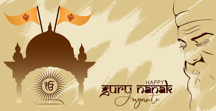 illustration of Guru Nanak Jayanti celebration.vector illustration
