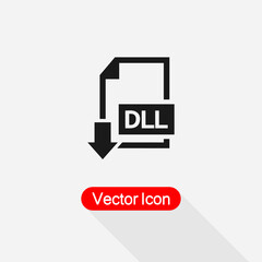 Download DLL File Icon Vector Illustration Eps10