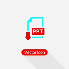 Download PPT File Icon Download Documents Icon Vector Illustration Eps10