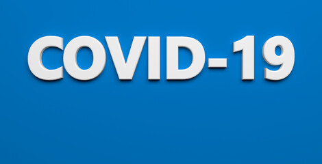 corona virus pandemic text as background - 3D Illustration