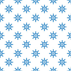 Rudder seamless pattern vector on isolated white background.