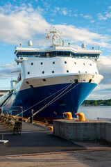 Cargo ship in the harbor of Oslo