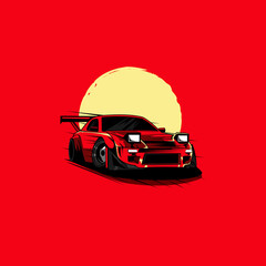 speed car and the moon © yusuf