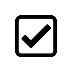 Check Mark Isolated Icon. Checklist button icon. Check mark, tick vector icon. Checkmark Icon Vector. Checklist check mark vector EPS