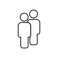 People vector icon. Person symbol. Work Group Team, Persons Crowd Vector Illustration icon. Group of people pictogram isolated. Illustration of people icon - symbol of the crowd. People standing next.