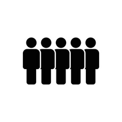 People vector icon. Person symbol. Work Group Team, Persons Crowd Vector Illustration icon. Group of people pictogram isolated. Illustration of people icon - symbol of the crowd. People standing next.