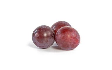 Fresh ripe juicy grapes isolated on white background.