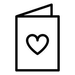 love letter outline icon