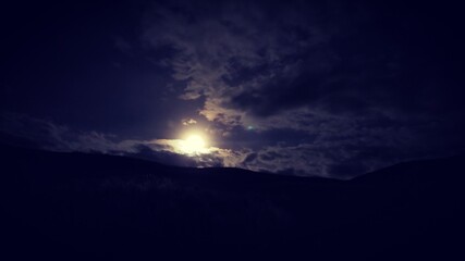 sunset in the mountains