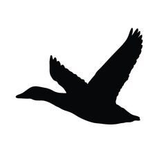 Duck in flight icon, vector illustration