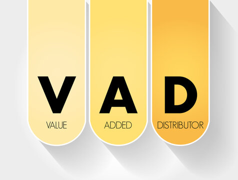 VAD - Value Added Distributor acronym, business concept background