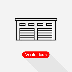 Garage Icon, Warehouse Icon Vector Illustration Eps10