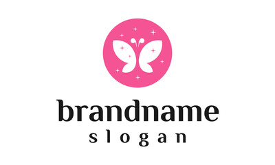 Modern monarch logo design vector