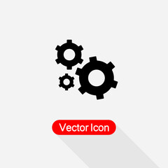 Gears Icon, Settings Icon Vector Illustration Eps10
