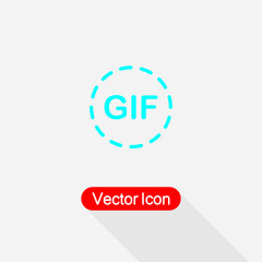 Gif Circle Line Icon Vector Illustration Eps10