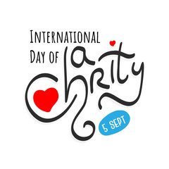 Doodle Design for celebrating International Day Of Charity, September 5th.