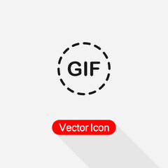 Gif Circle Line Icon Vector Illustration Eps10