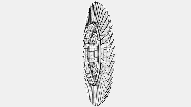 Animation of Turbine wheel concept outline