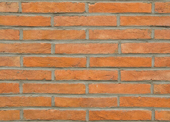 Backsteinmauer aus flachen, länglichen Klinkern