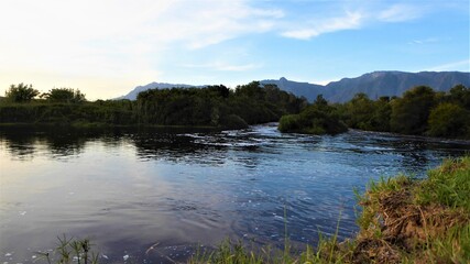 Lush Green Scenery at Bree River, Bontebok NP, South Africa