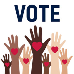 VOTE Presidential Election in 2020.  Black lives matter poster. Vector. 