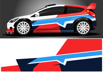 Sport car wrapping decal, print design